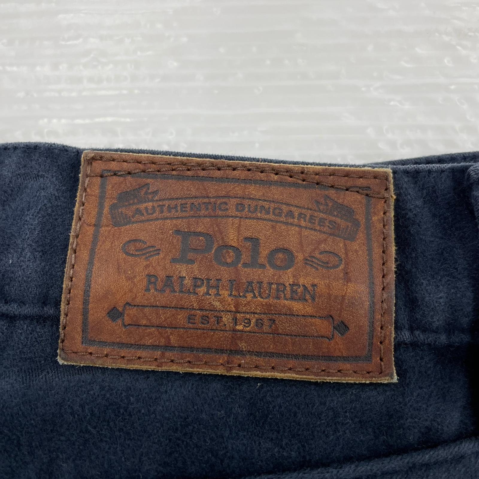パンツ RALPH LAUREN コットンパンツ 紺 32