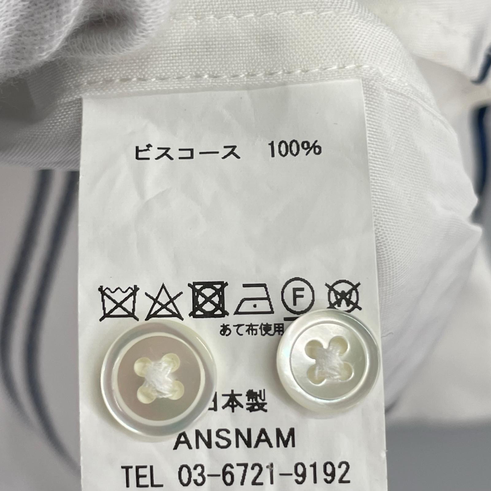 長袖シャツ I IM DORK ビスコーズ ストライプシャツ 白 ホワイト