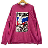 長袖Tシャツ MOTORCYCLE GIRL Tシャツ L ピンク