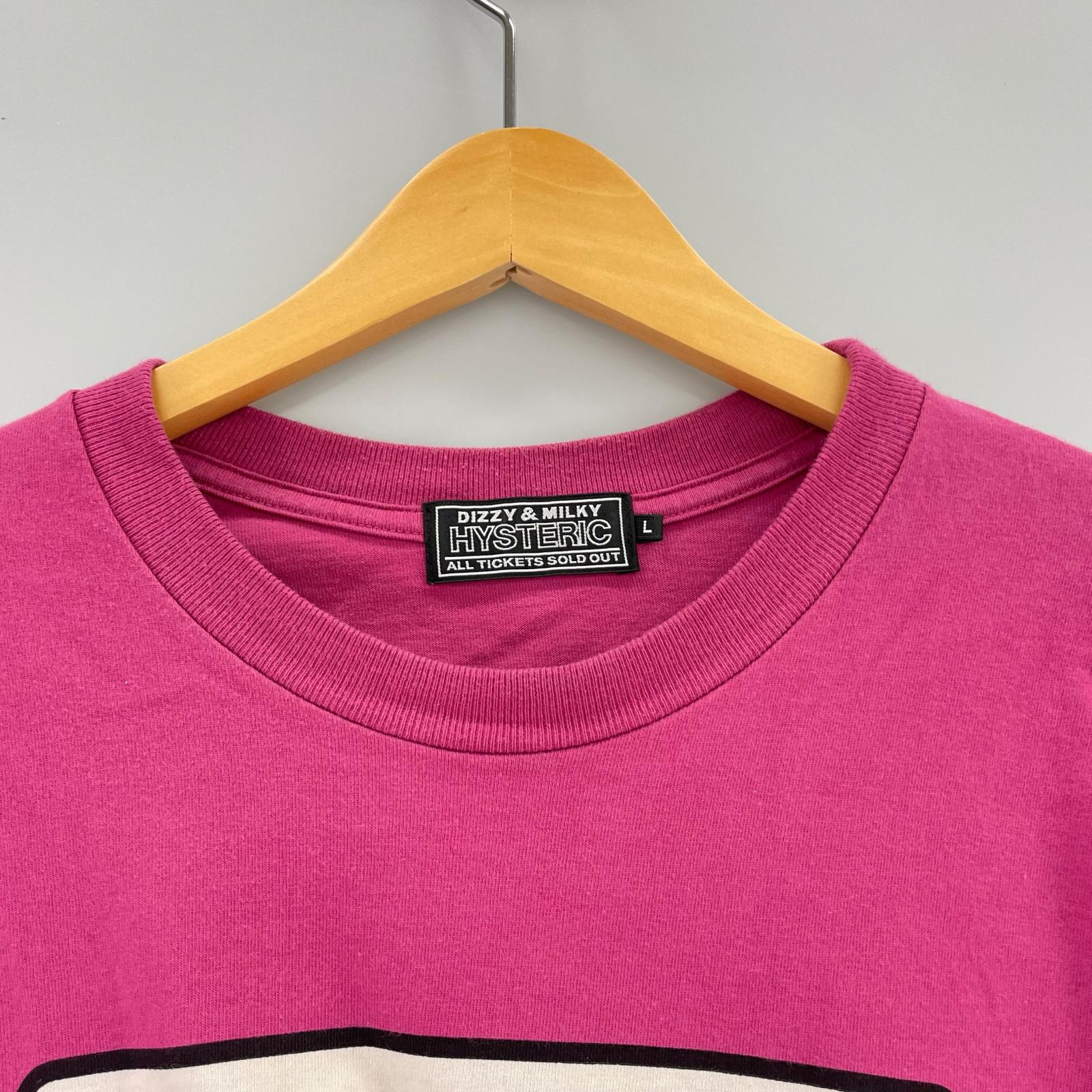 長袖Tシャツ MOTORCYCLE GIRL Tシャツ L ピンク