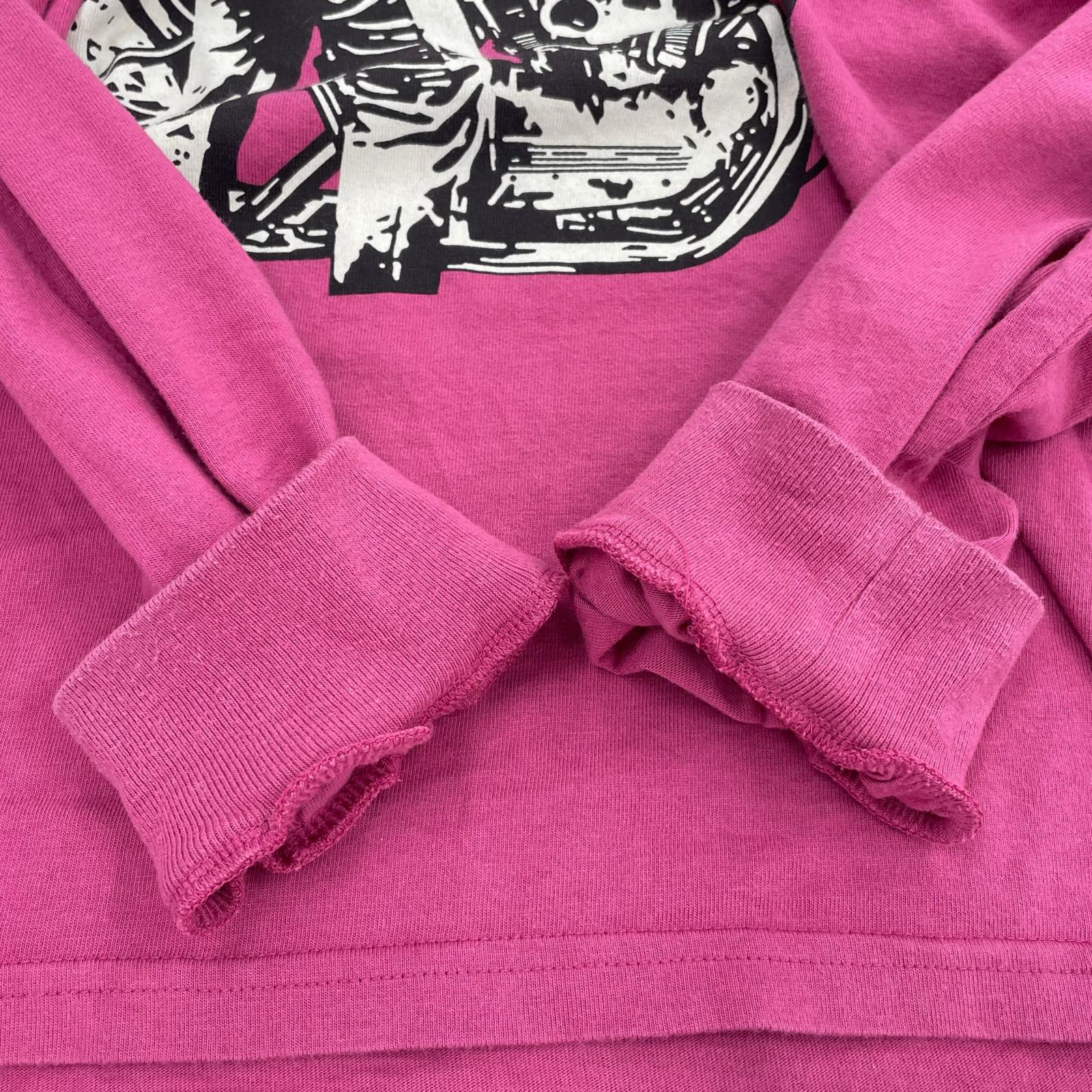 長袖Tシャツ MOTORCYCLE GIRL Tシャツ L ピンク