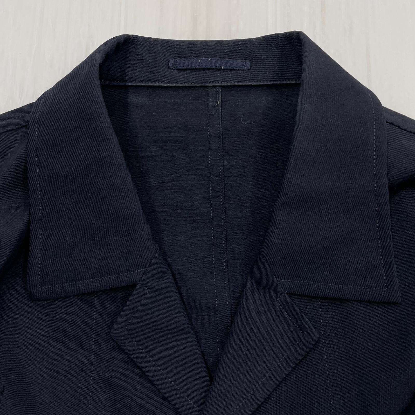 ジャケット COMME des GARCONS HOMME 90s ペンキデザイン ウールジャケット ネイビー M ネイビー