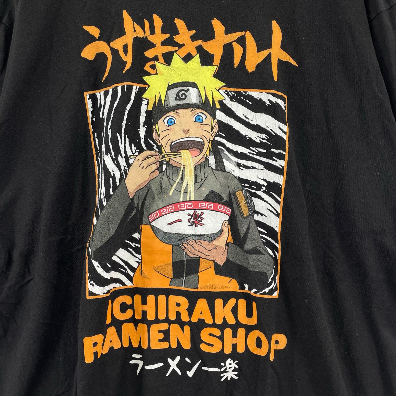 半袖Tシャツ うずまきナルト S/S TEE 黒 (2XL) ブラック