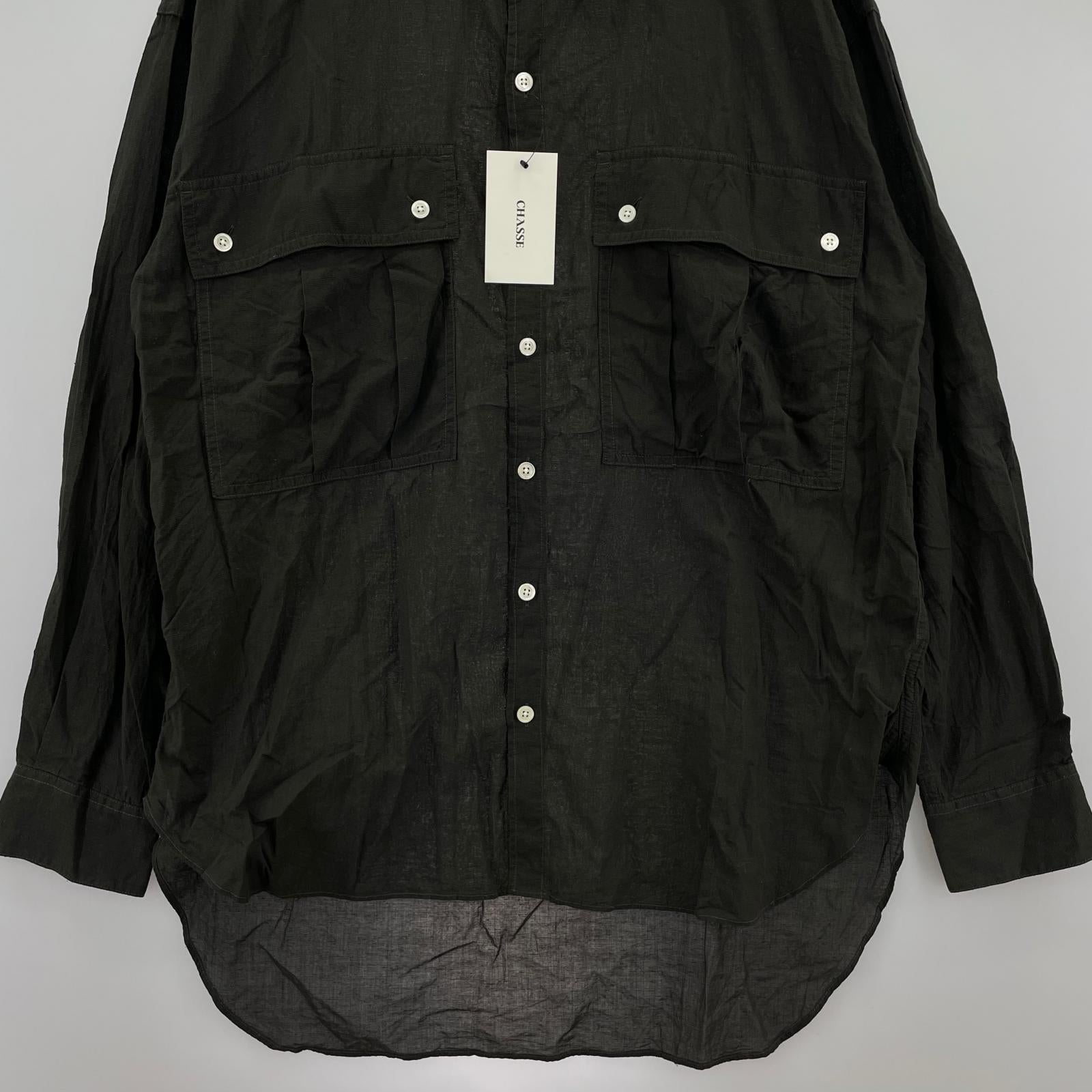 長袖シャツ CHASSE 26SS SH1 KATRN-SCR 2ポケットシャツ F 黒 ブラック