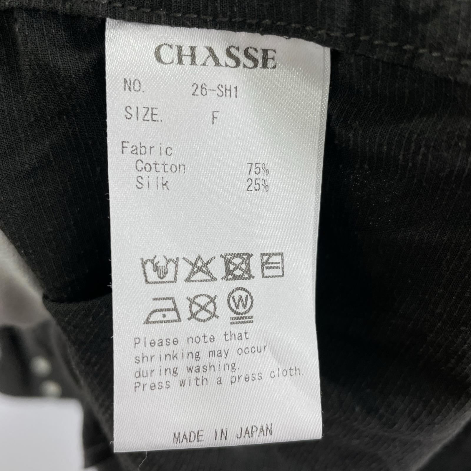 長袖シャツ CHASSE 26SS SH1 KATRN-SCR 2ポケットシャツ F 黒 ブラック