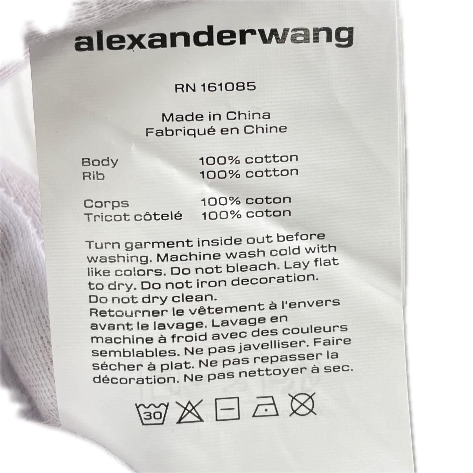 半袖Tシャツ Alexander Wang ESSENTIAL JSY TEE 白 (S) S ホワイト