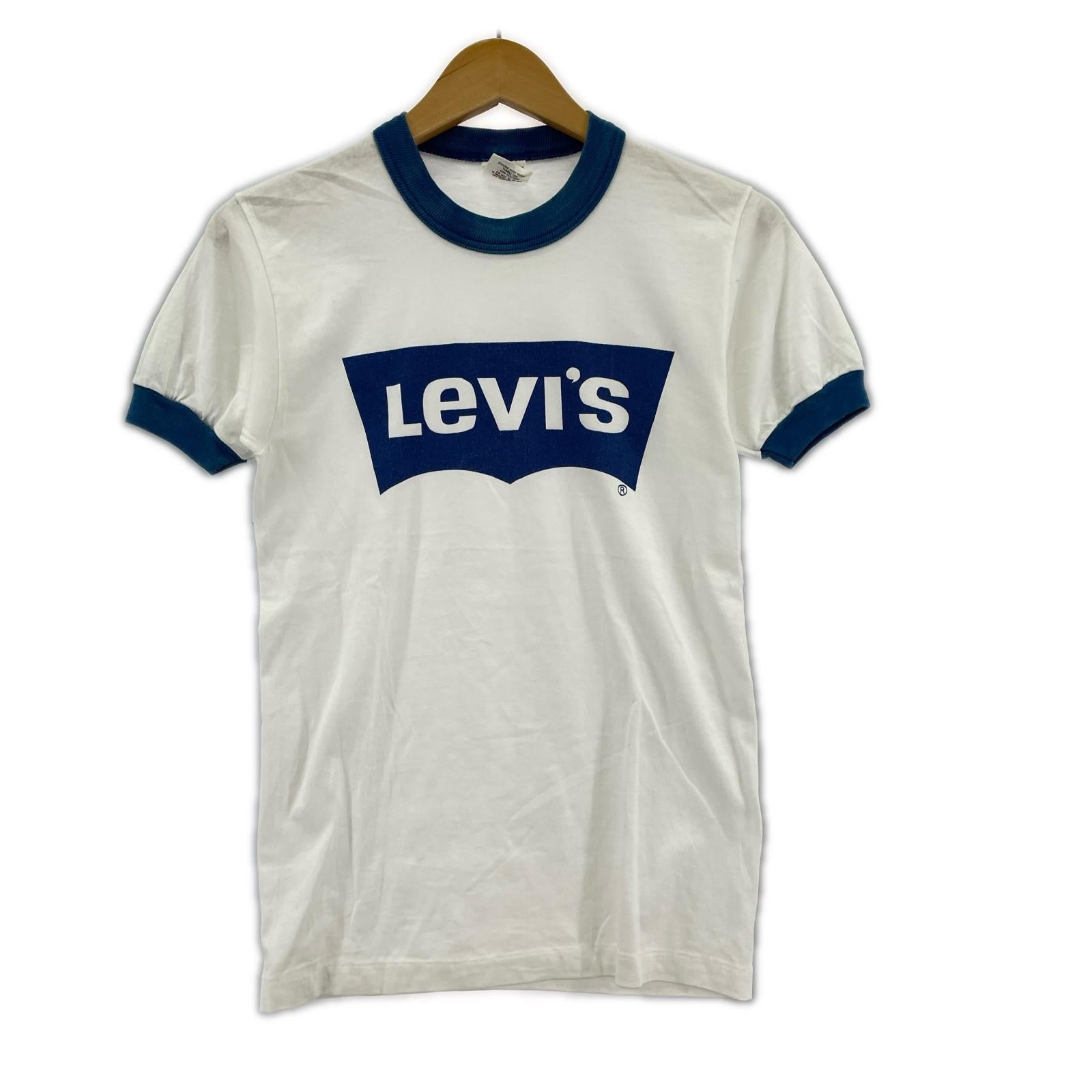 半袖Tシャツ OLD・VINTAGE SIGNALボディ Levi's USA製 リンガーT 白 (S) S ホワイト