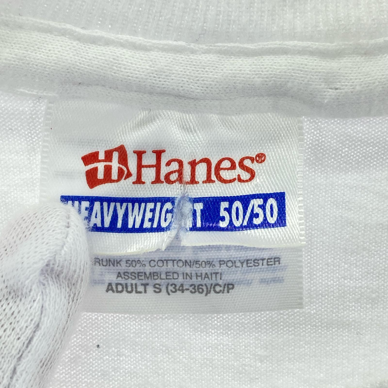 半袖Tシャツ Hanesボディ ドッグプリントTシャツ 白 S ホワイト