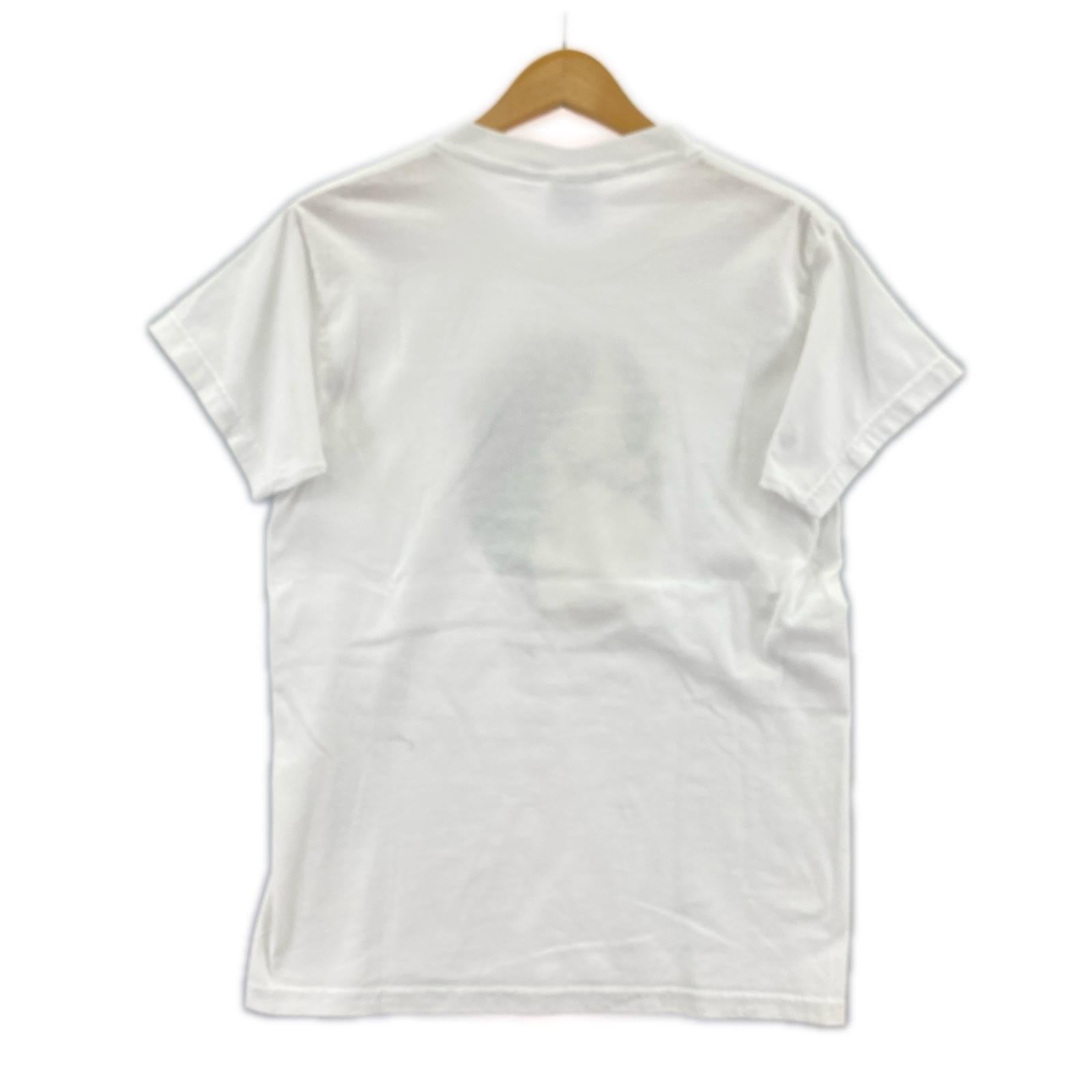 半袖Tシャツ Hanesボディ ドッグプリントTシャツ 白 S ホワイト