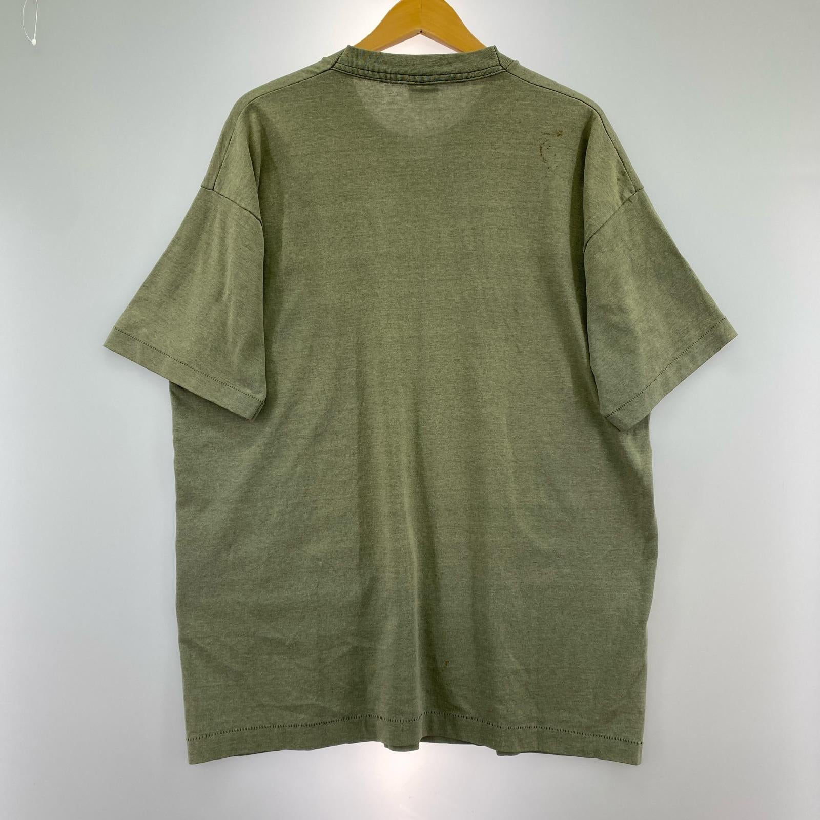 半袖Tシャツ フルーツボディ USA製 90s Newfoundland Dog S/S TEE 白 (XL) グリーン