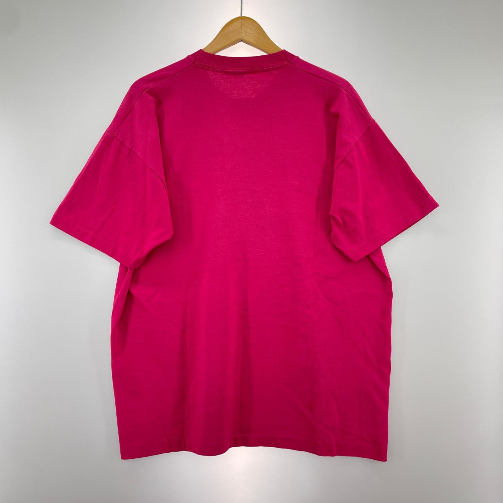 半袖Tシャツ OLD・VINTAGE ドッグプリントTシャツ ピンク (XL) ピンク