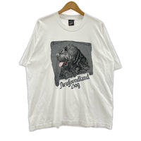 半袖Tシャツ フルーツボディ 90s ドッグプリントTシャツ (XL) ホワイト