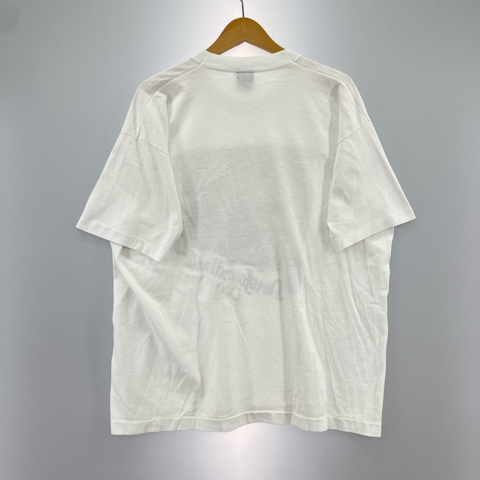 半袖Tシャツ フルーツボディ 90s ドッグプリントTシャツ (XL) ホワイト