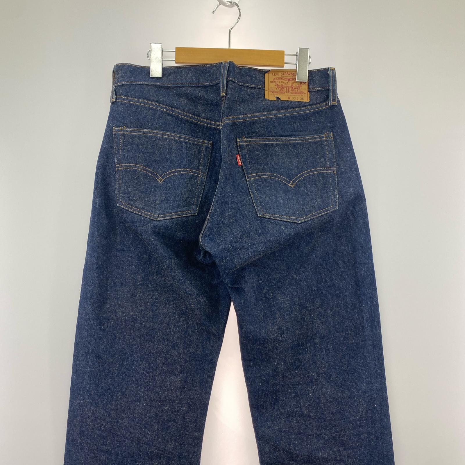 デニムパンツ Levi's 裏ボタン555 バレンシア 501 BIGE 110周年 (W33L36) 33 ネイビー
