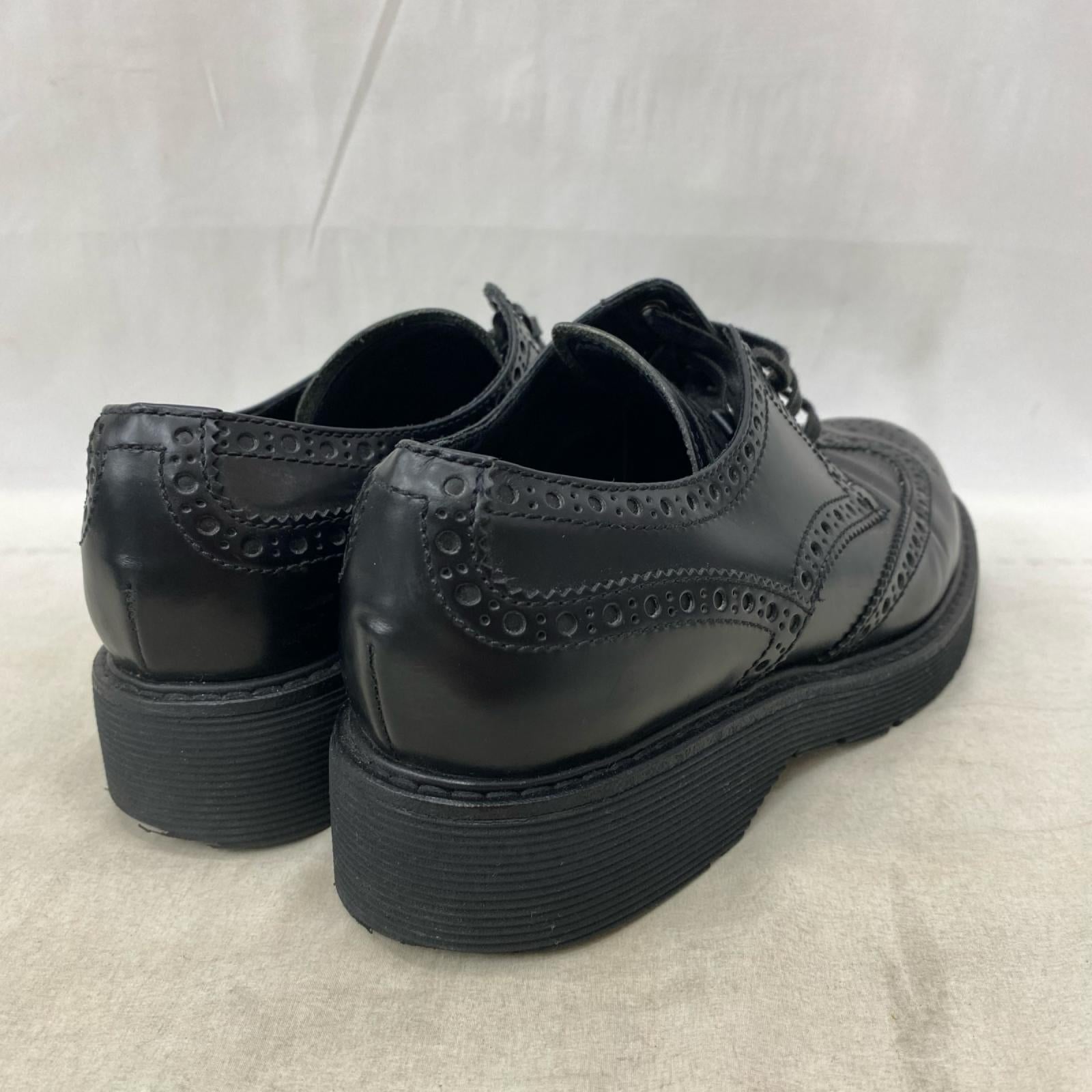 PRADA ウイングチップレザーシューズ 黒 (37.5)