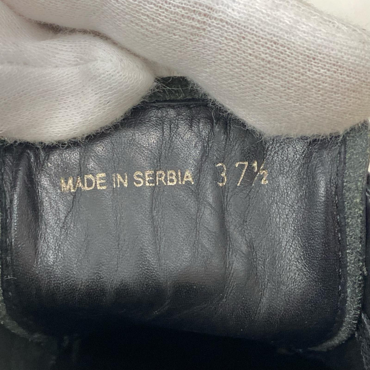 PRADA ウイングチップレザーシューズ 黒 (37.5)