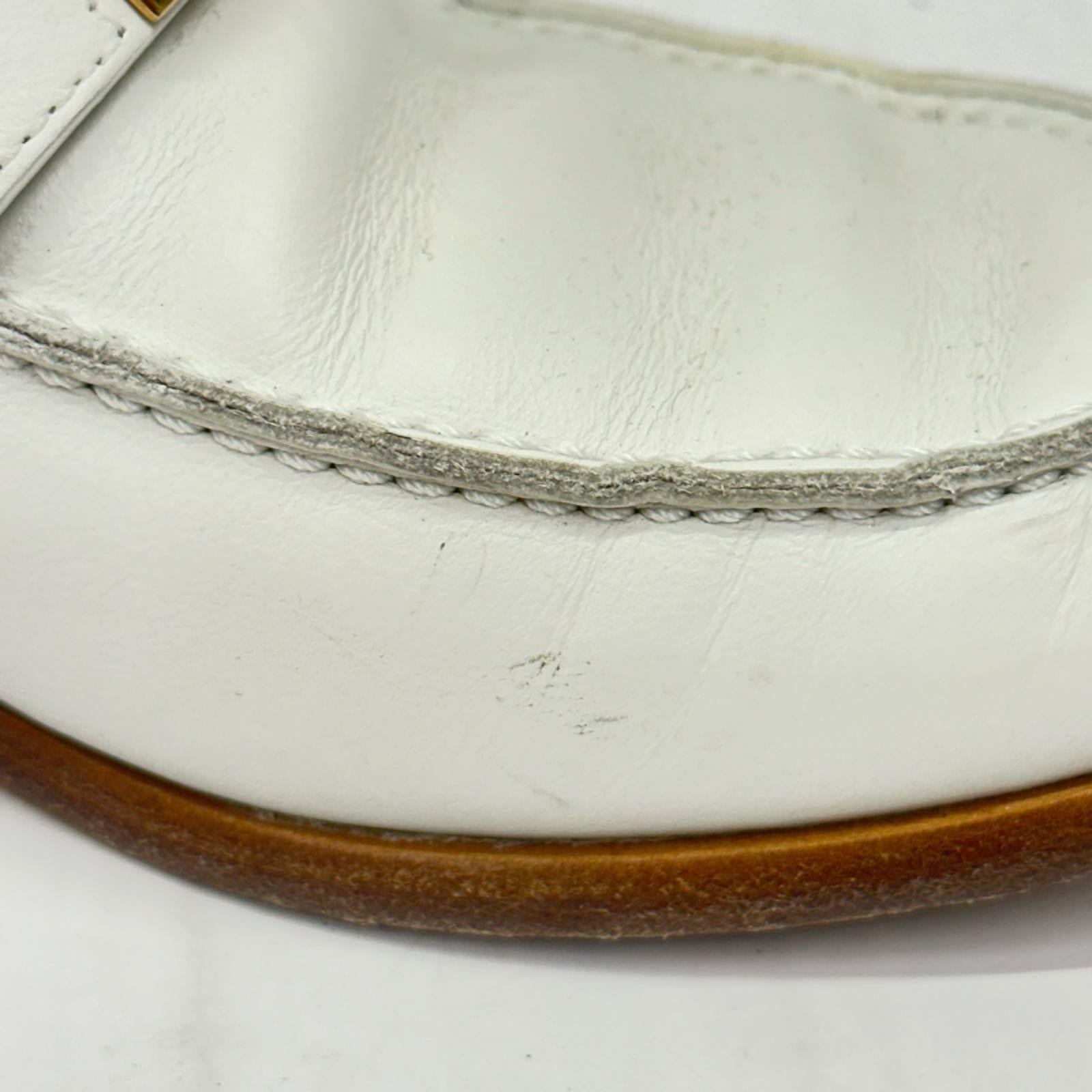 HERMES DESTIN LOAFER 白 (37)