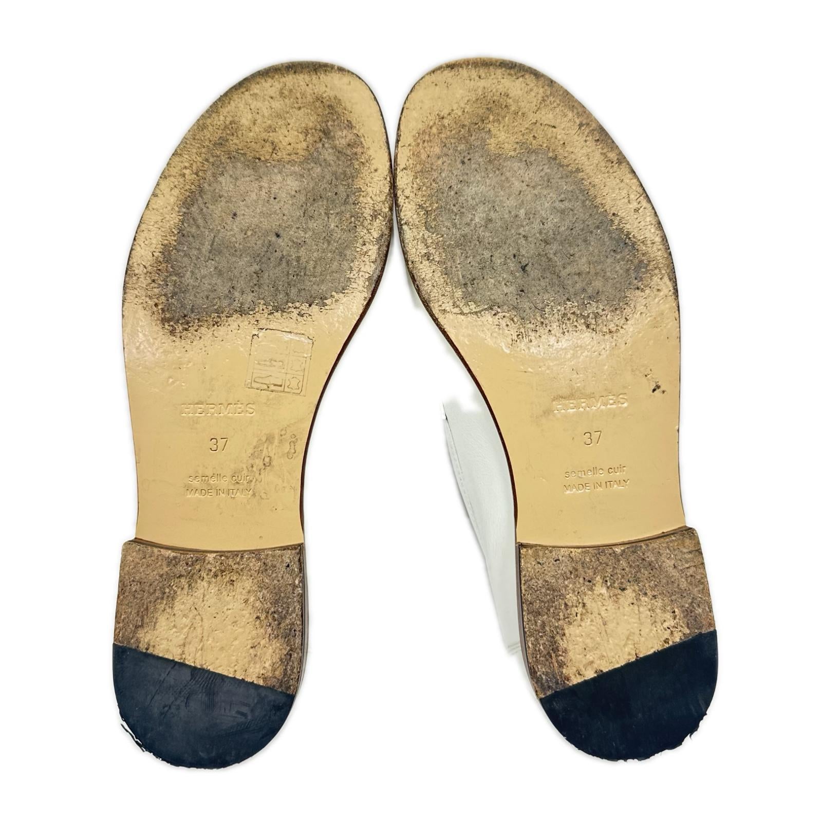 HERMES DESTIN LOAFER 白 (37)