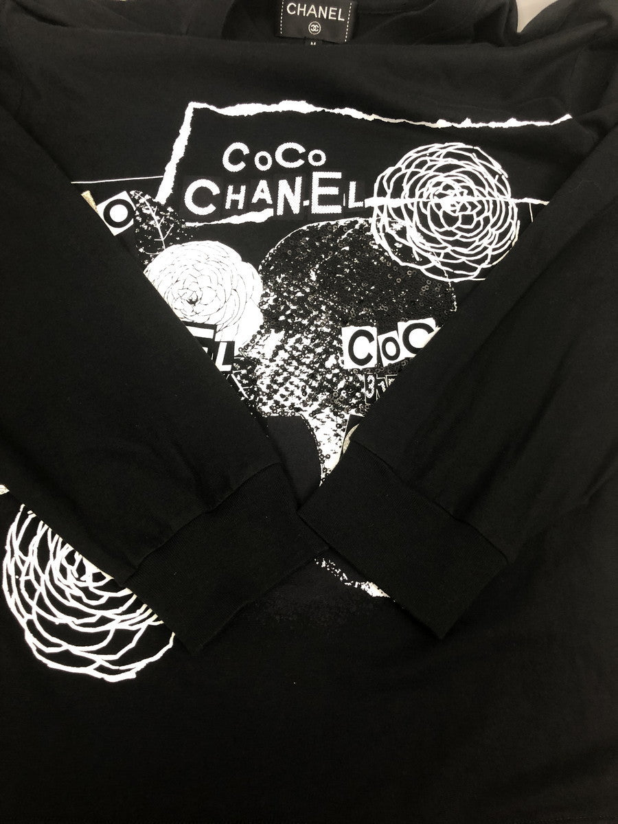 ココシャネル L/S TEE P63300K48961 黒 (M)