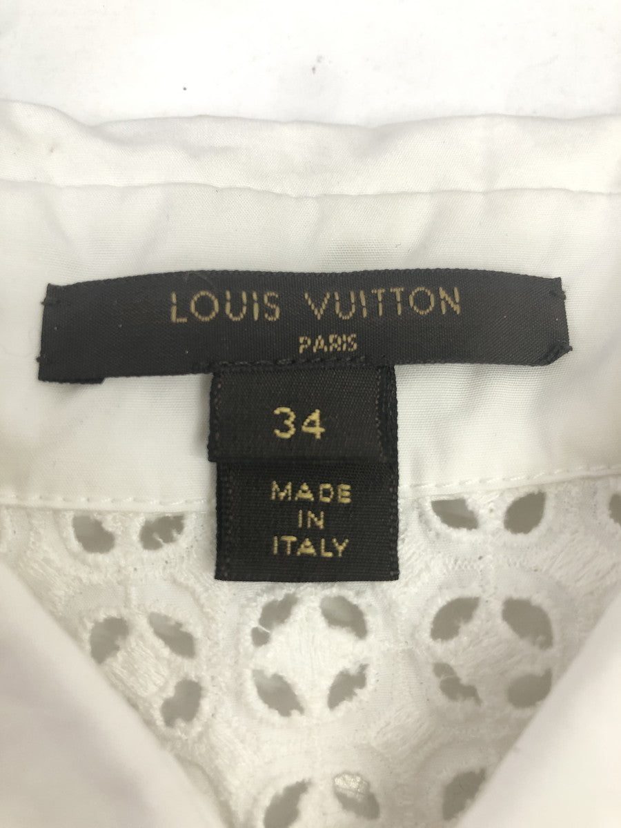LV モノグラムレース ブラウス 白 (34)