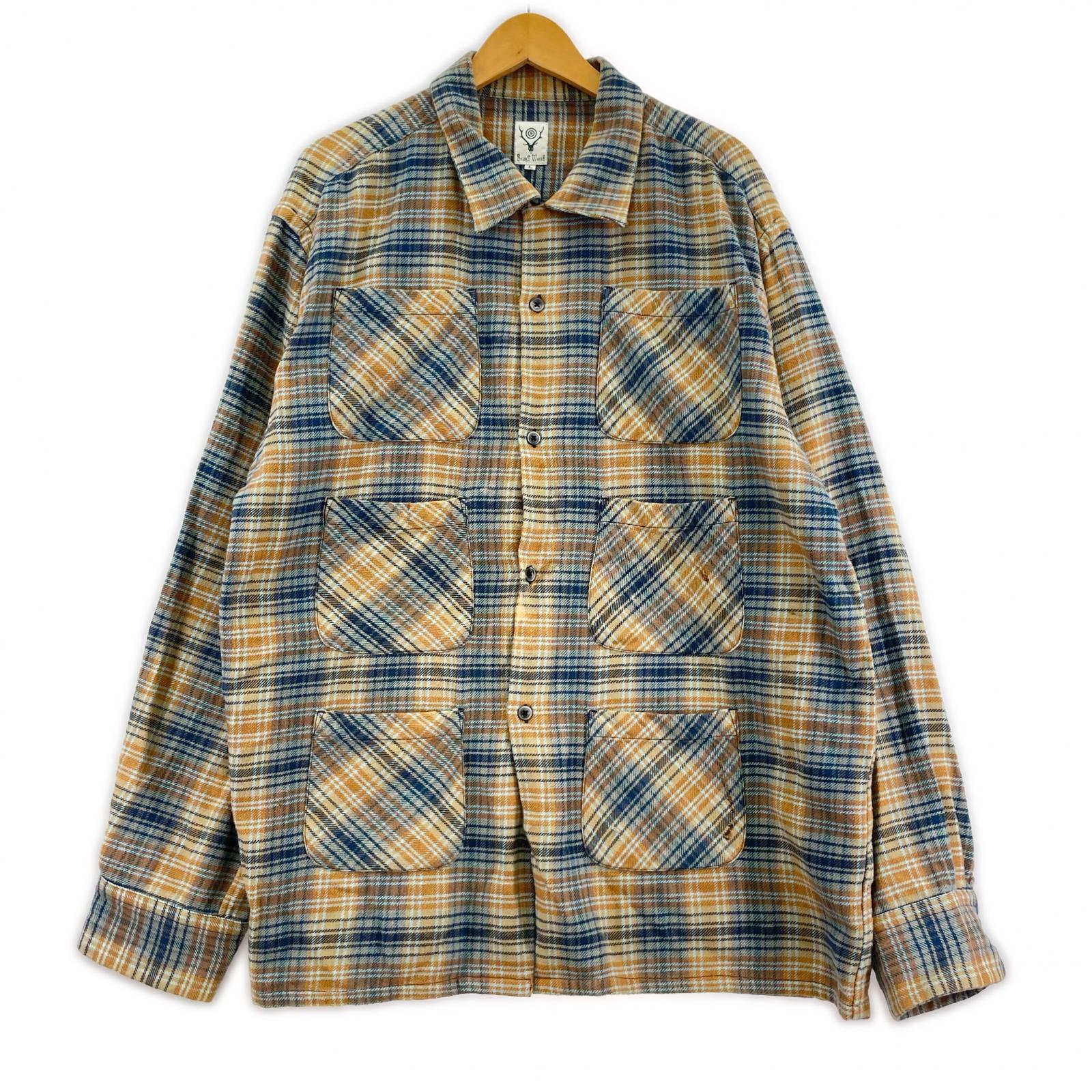 長袖シャツ 6 Pocket Shirt -Twill Plaid L L