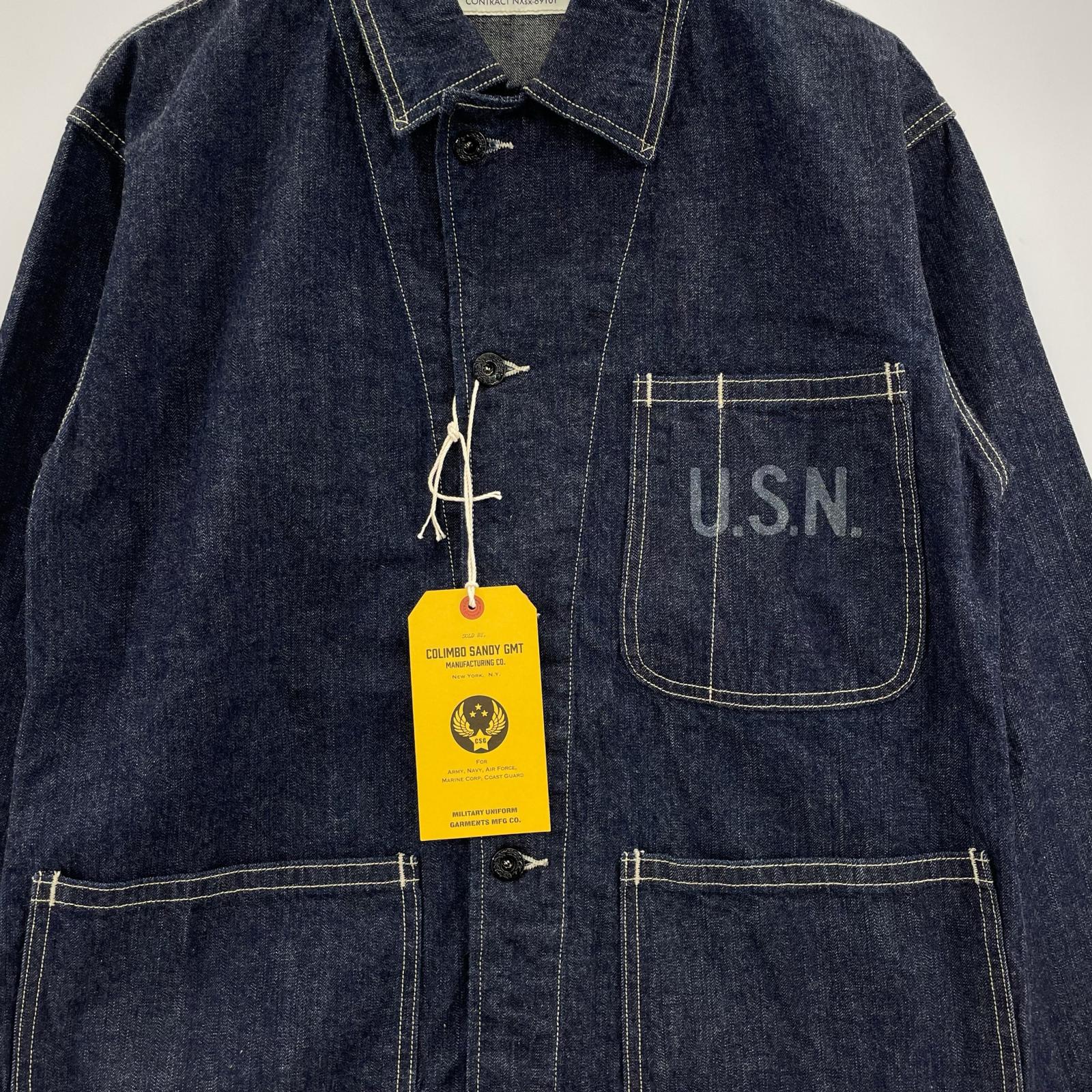 デニムジャケット COLIMBO NAVAL WORK JKT N-3 TYPE 12oz Denim ZB-0109 (S) S ネイビー