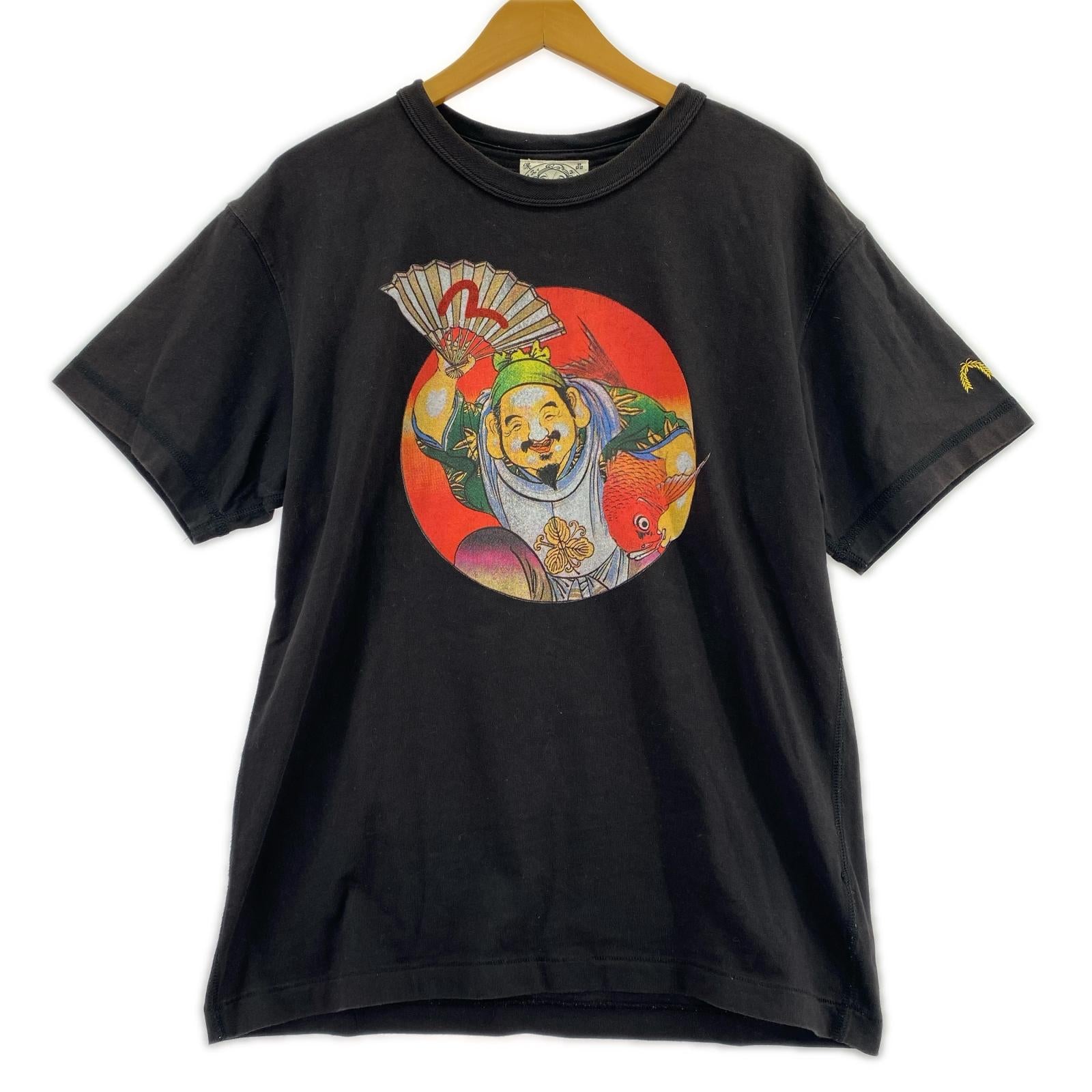 半袖Tシャツ プリントえびす ブラック