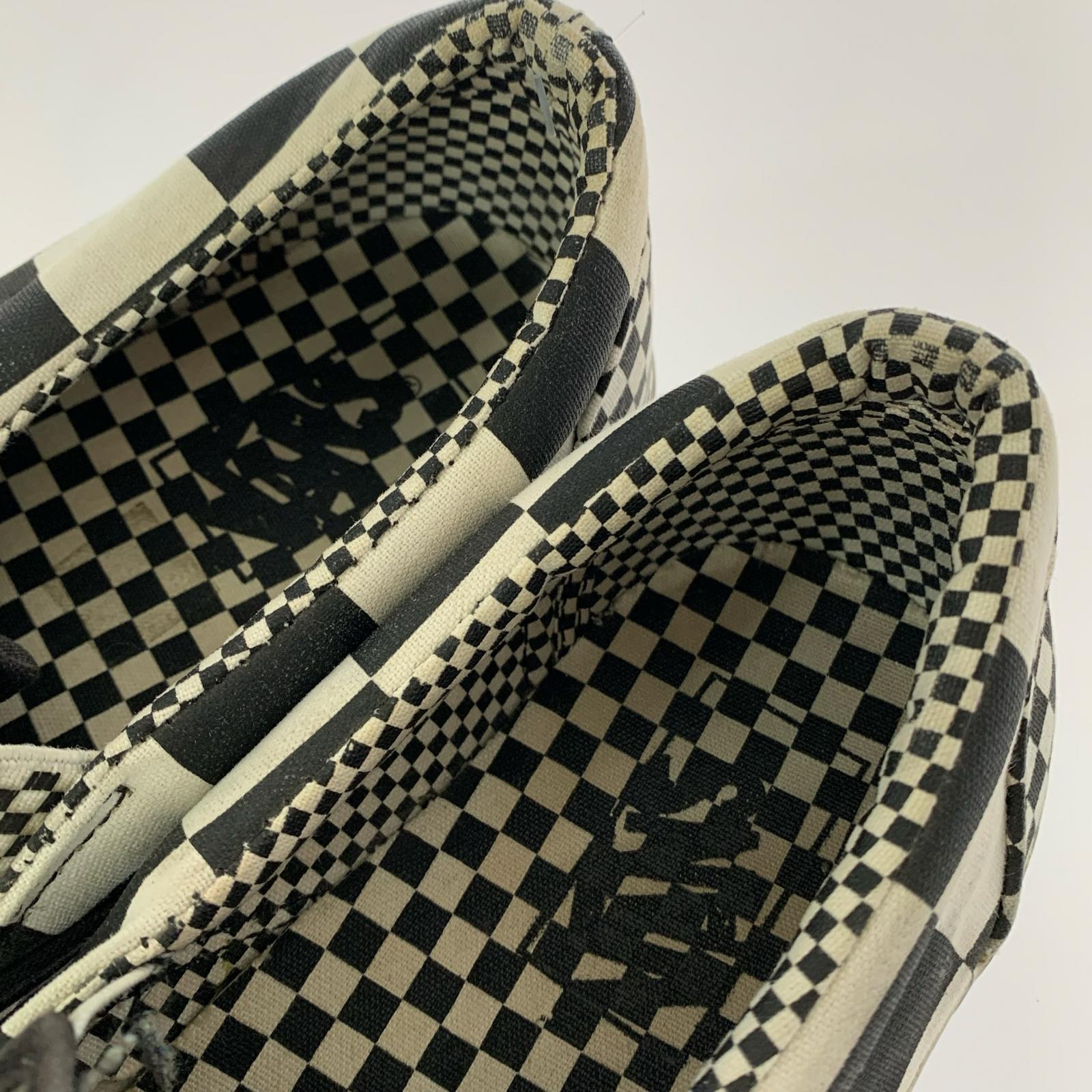 スニーカー スリッポン チェッカーボード 25.5cm 25.5cm (US7 1/2 UK7 EU41)