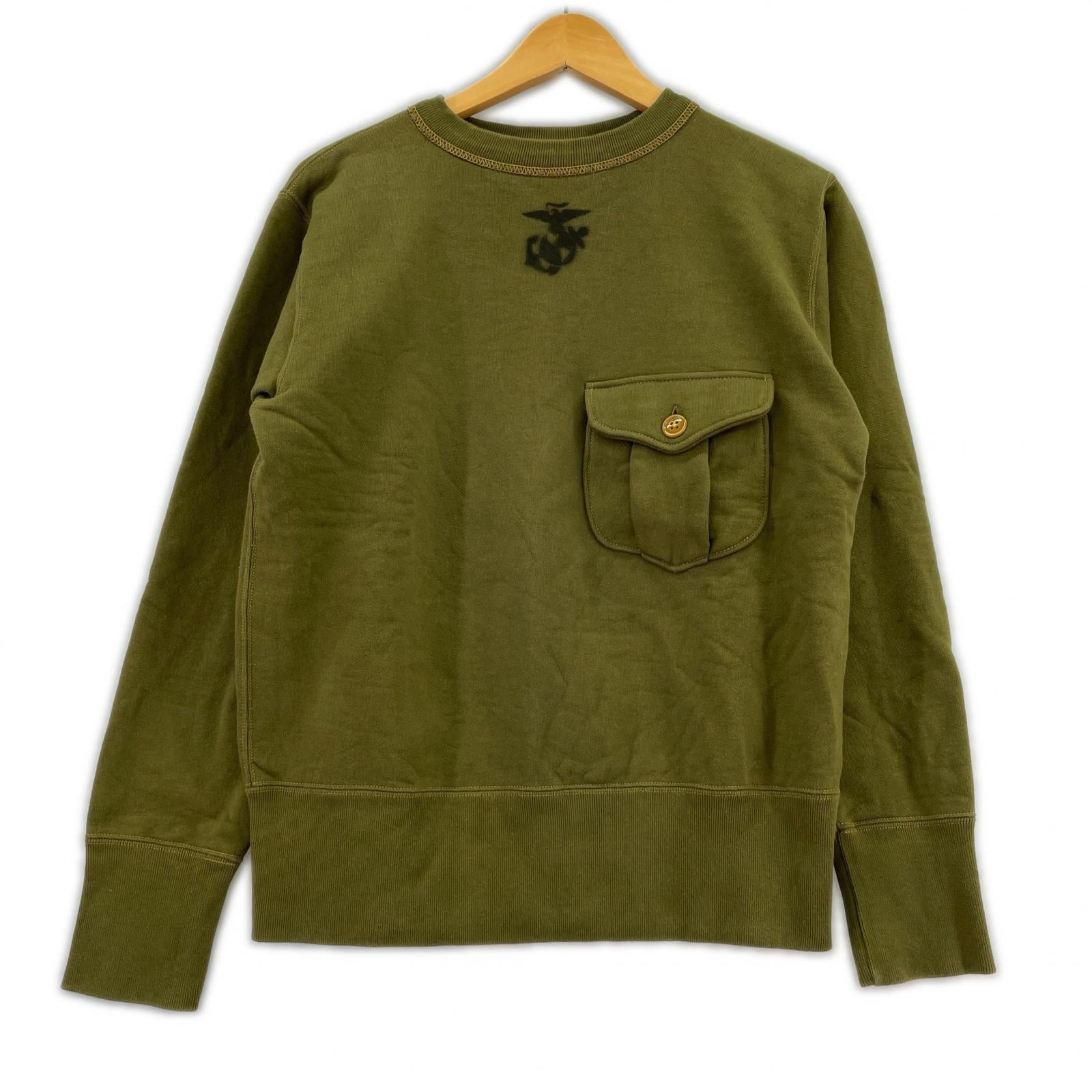 スウェット U.S.M.C. DEVIL DOG カーキ 36 カーキ