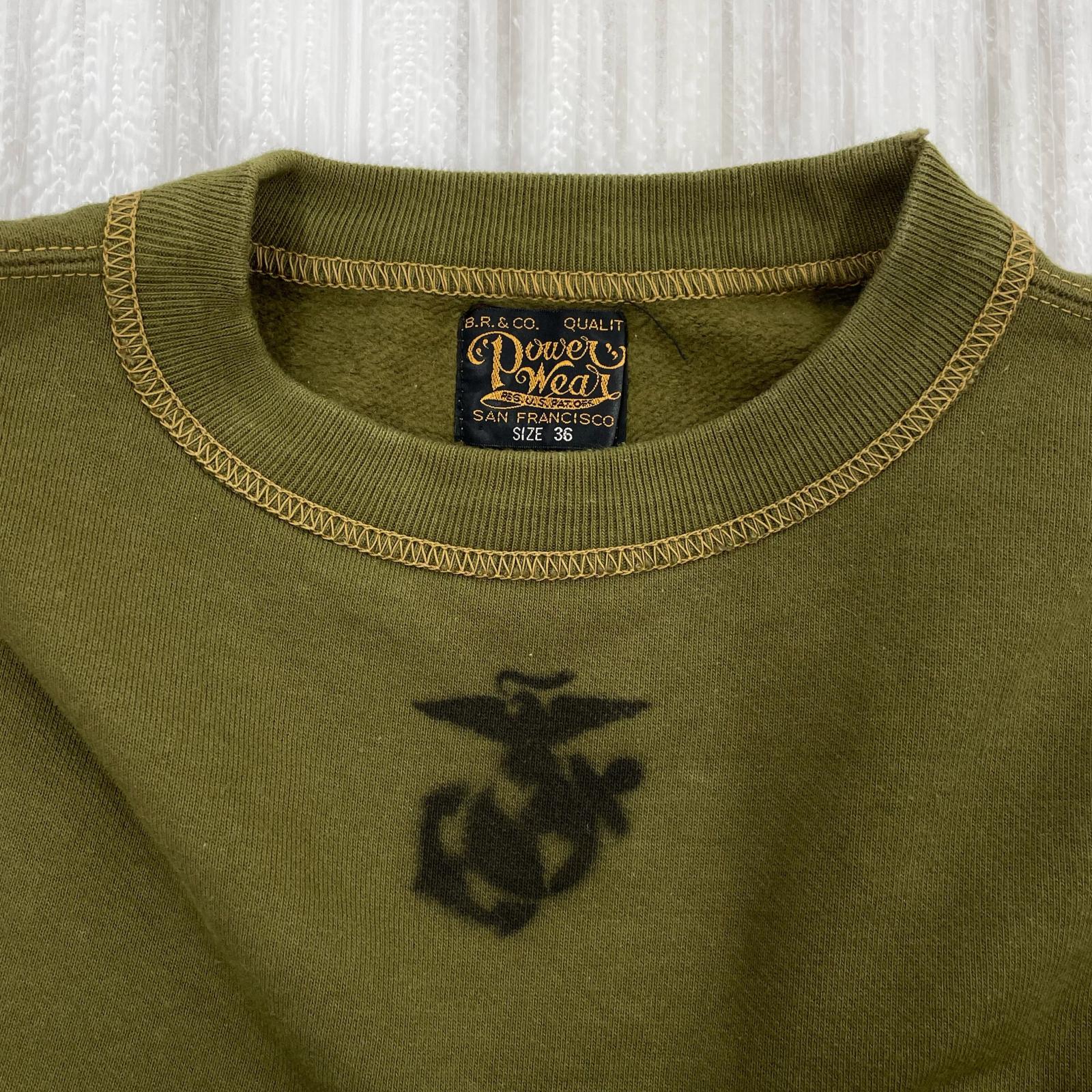 スウェット U.S.M.C. DEVIL DOG カーキ 36 カーキ