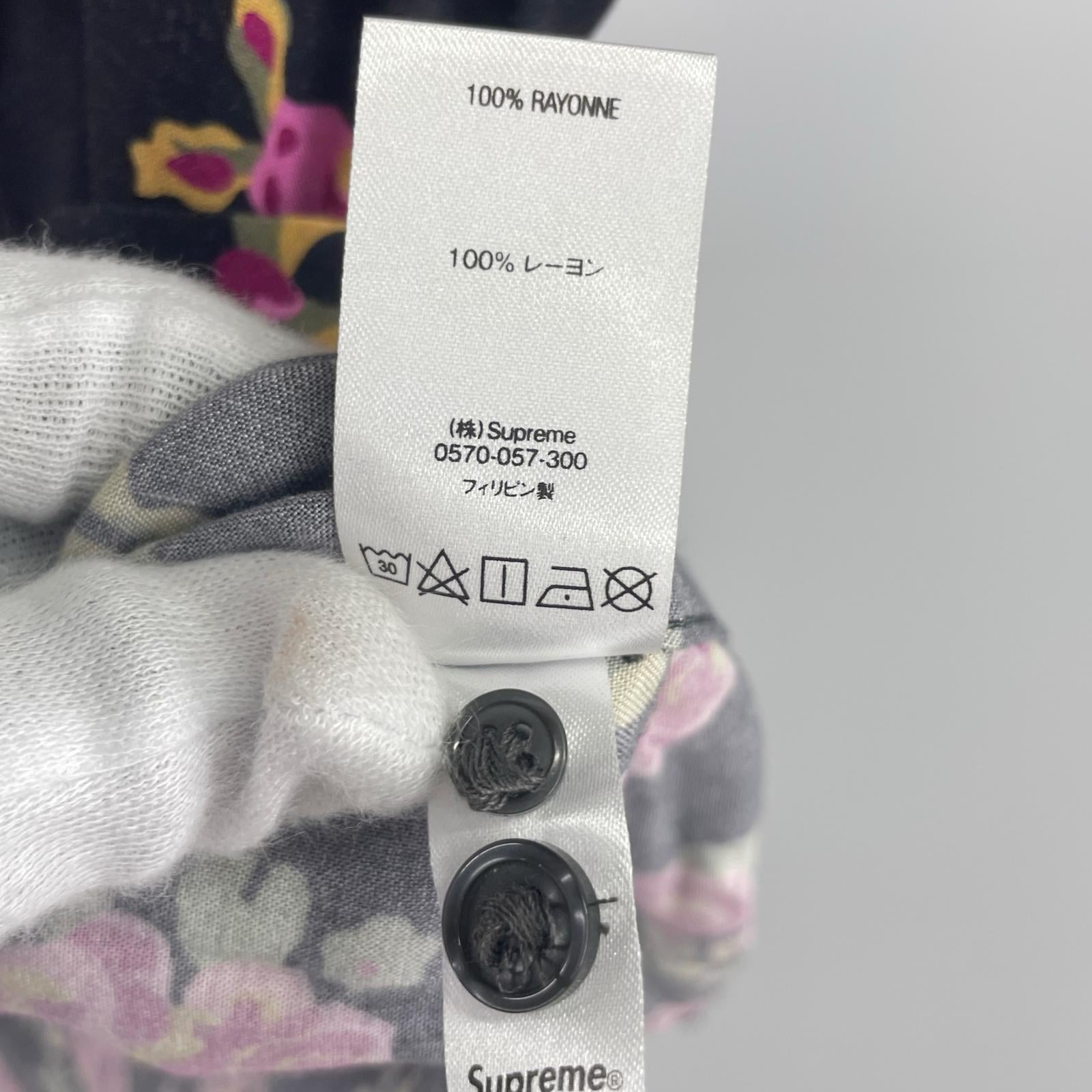 半袖シャツ Supreme Floral Rayon S/S Shirt L 黒 L