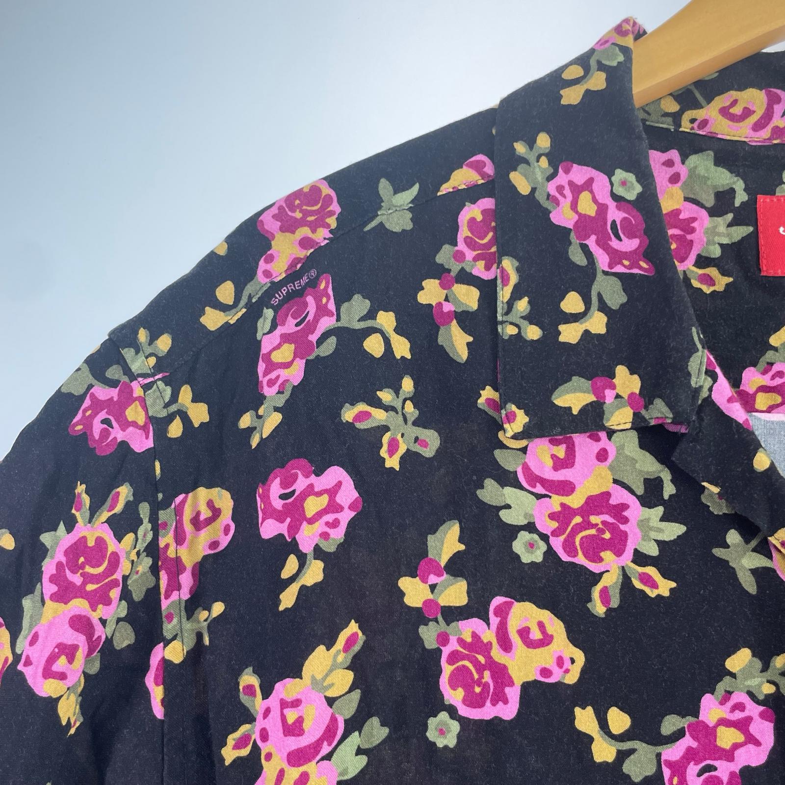 半袖シャツ Supreme Floral Rayon S/S Shirt L 黒 L
