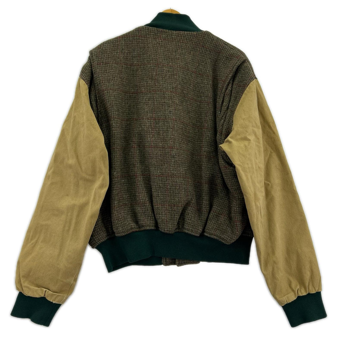 ジャケット 80頃 POLO RALPH LAUREN コットン×ウール ツイードブルゾン L 茶 L