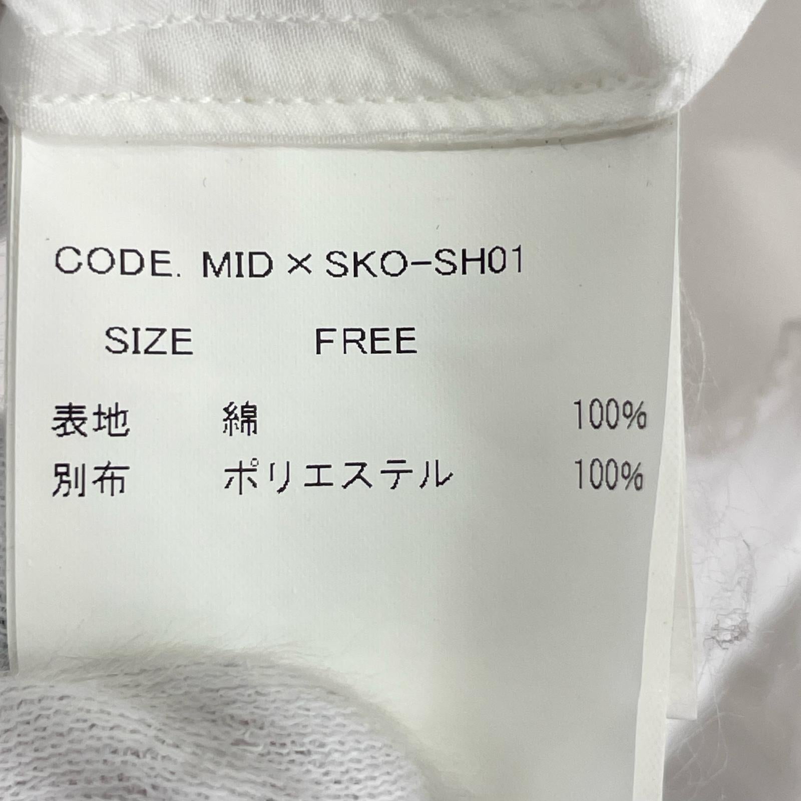 長袖シャツ WHITE SHIRT 変形 ホワイト