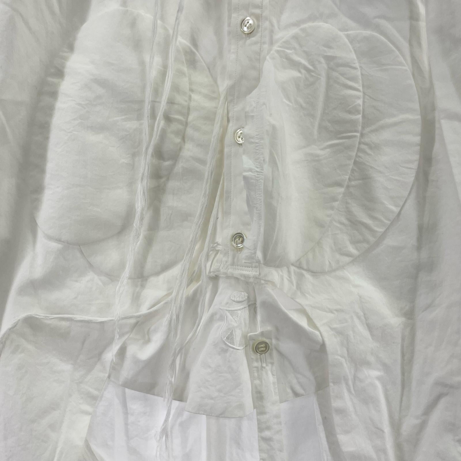 長袖シャツ WHITE SHIRT 変形 ホワイト