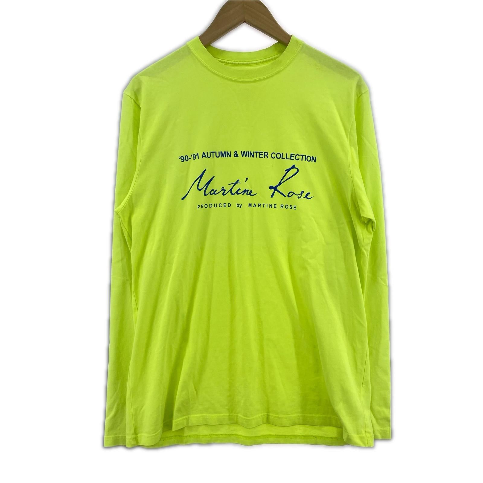 長袖Tシャツ CLASSIC LOGO 90-91 M イエロー