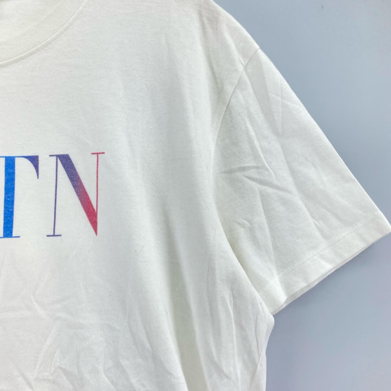 半袖Tシャツ VALENTINO T-SHIRT WITH VLTN LOGO PRINT L ホワイト L ホワイト