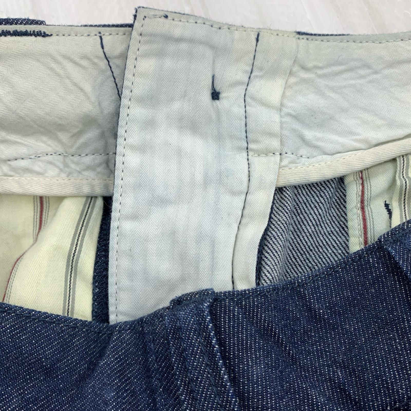 デニムパンツ ワイド IDG XS ブルー