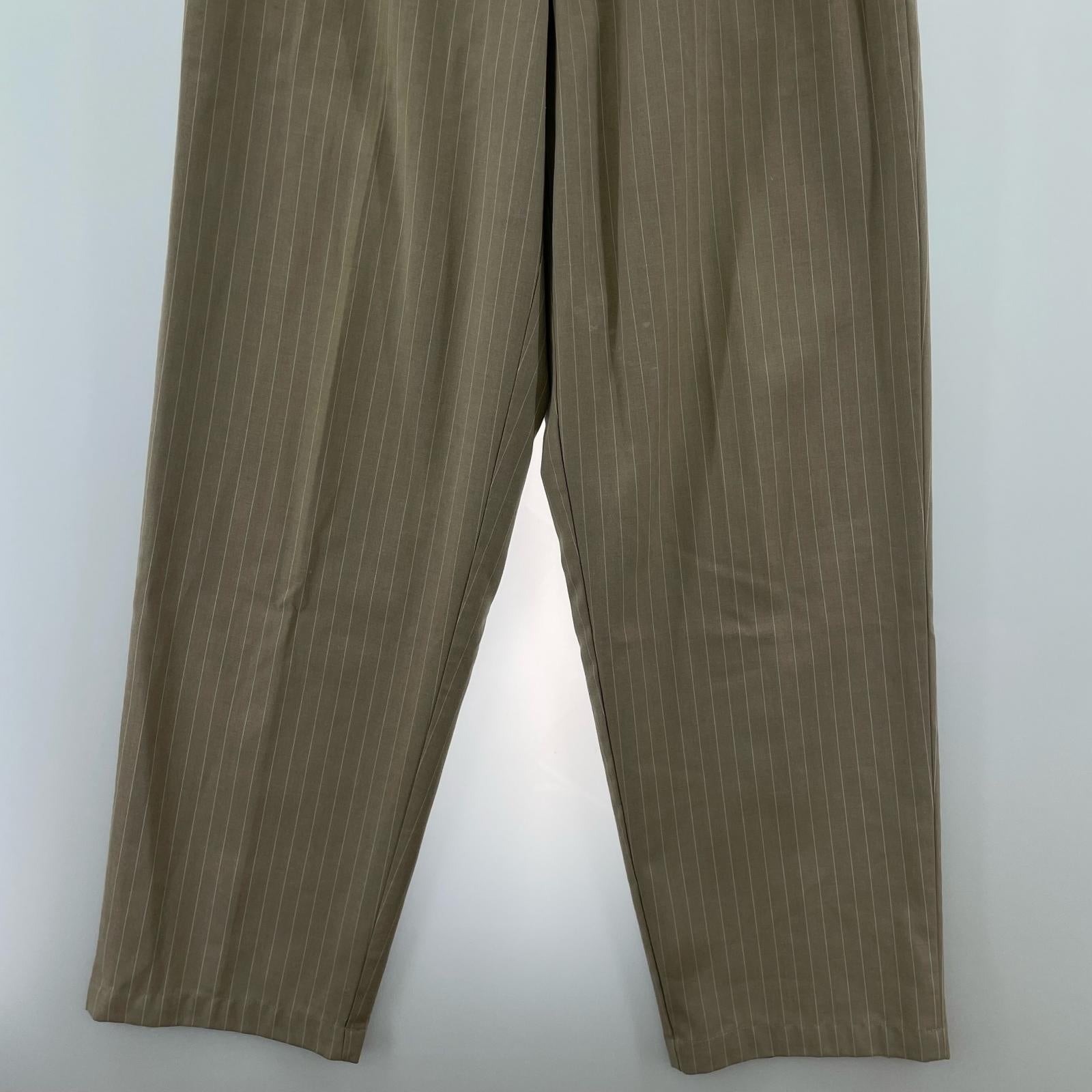 パンツ Striped Volume Pleated Trouser ベージュ 28 ベージュ