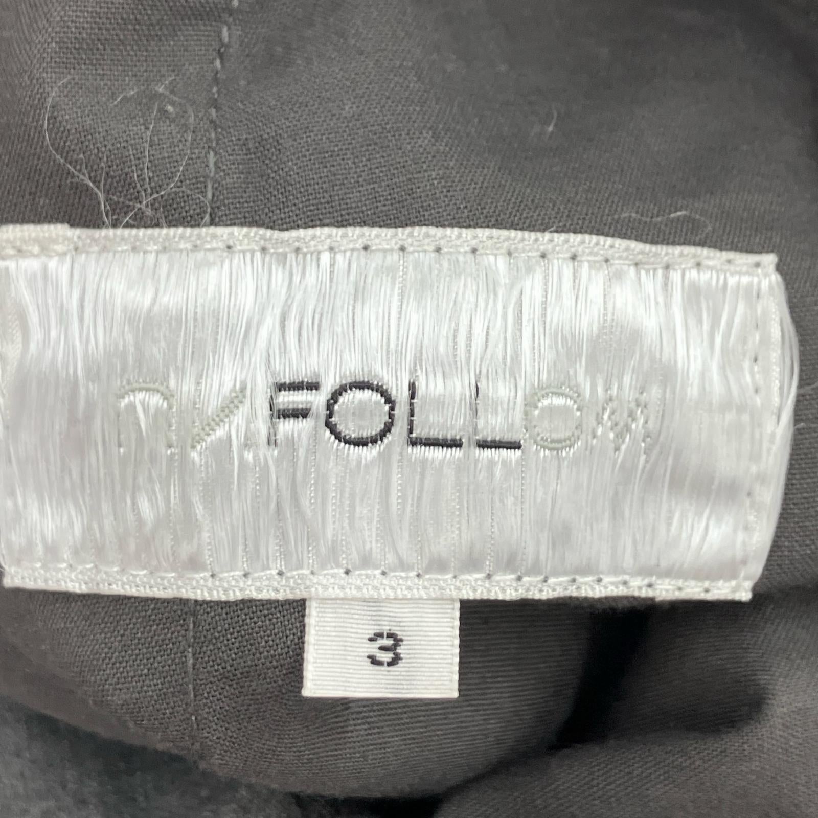 パンツ UNFOLLOW Wool poly loose Work Pants グレー 3 グレー