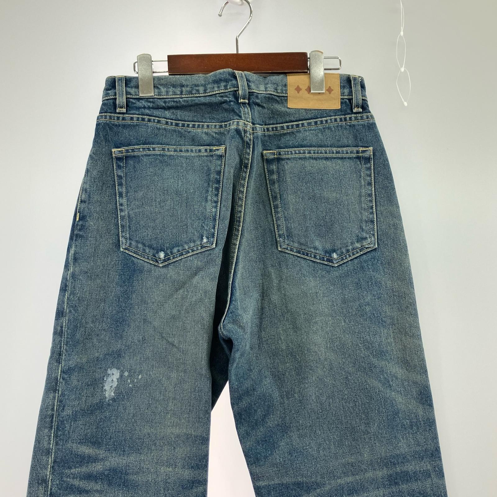 デニムパンツ BARE KNUCKLES Arthur Straight Leg Jeans 30 ブルー