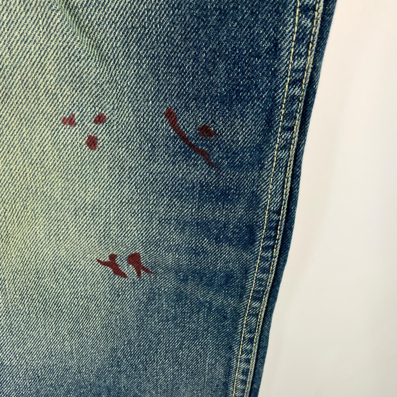 デニムパンツ BARE KNUCKLES Arthur Straight Leg Jeans 30 ブルー