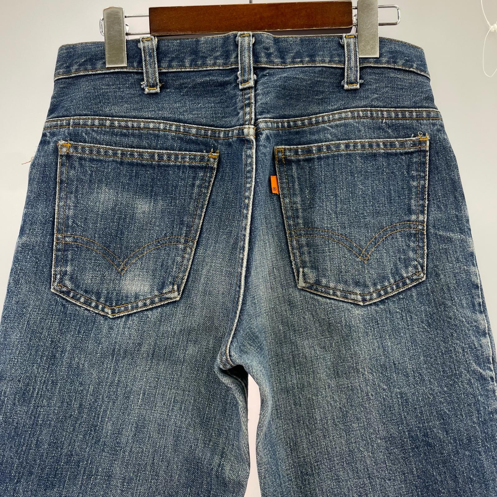 デニムパンツ 76年製 オレンジタブ ボタン裏8 デニムパンツ 42TALON 31 ブルー
