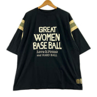 半袖Tシャツ GREAT WOMEN BASEBALL/フットボール/黒/4 4 ブラック