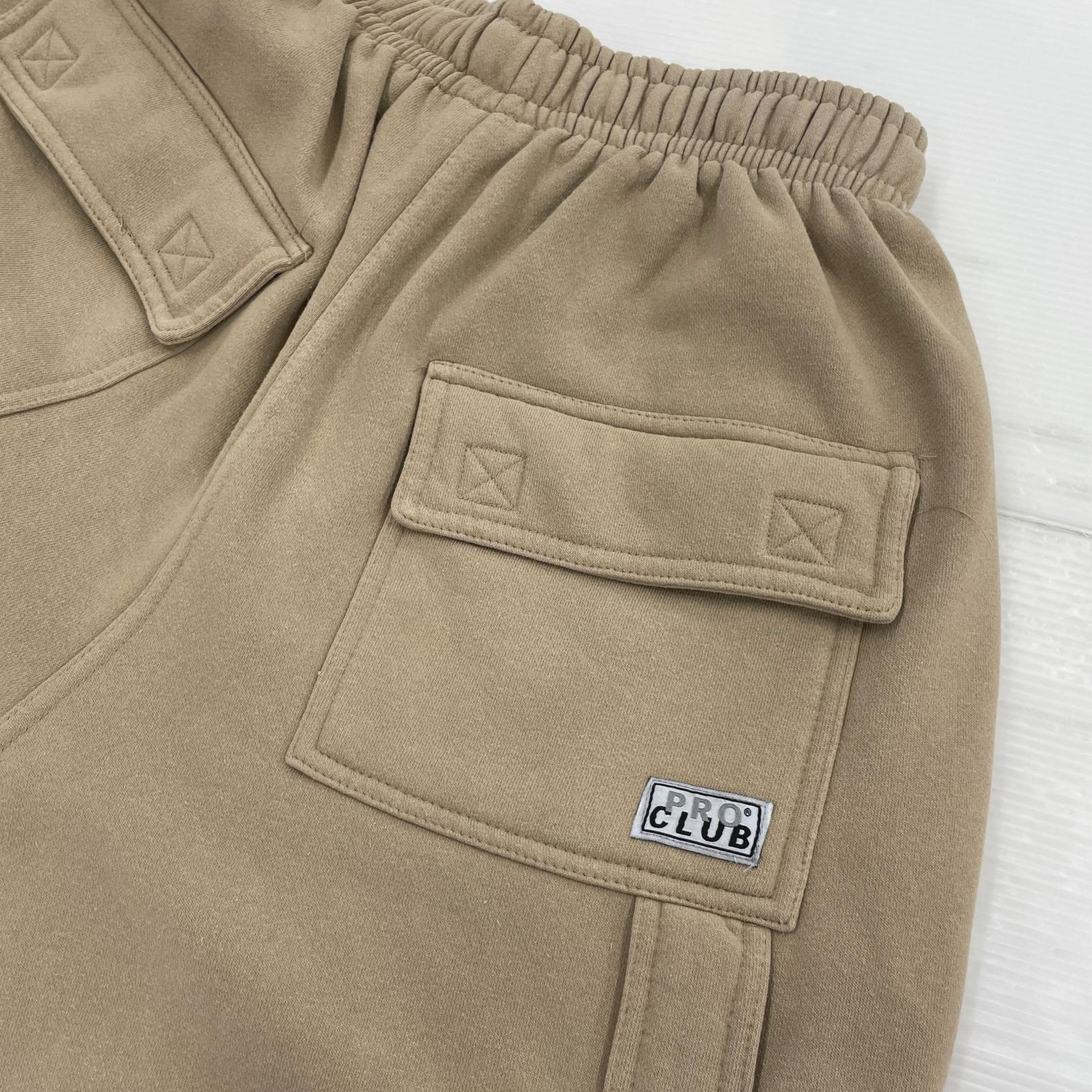 パンツ PRO CLUB スウェットカーゴパンツ M ベージュ M ベージュ