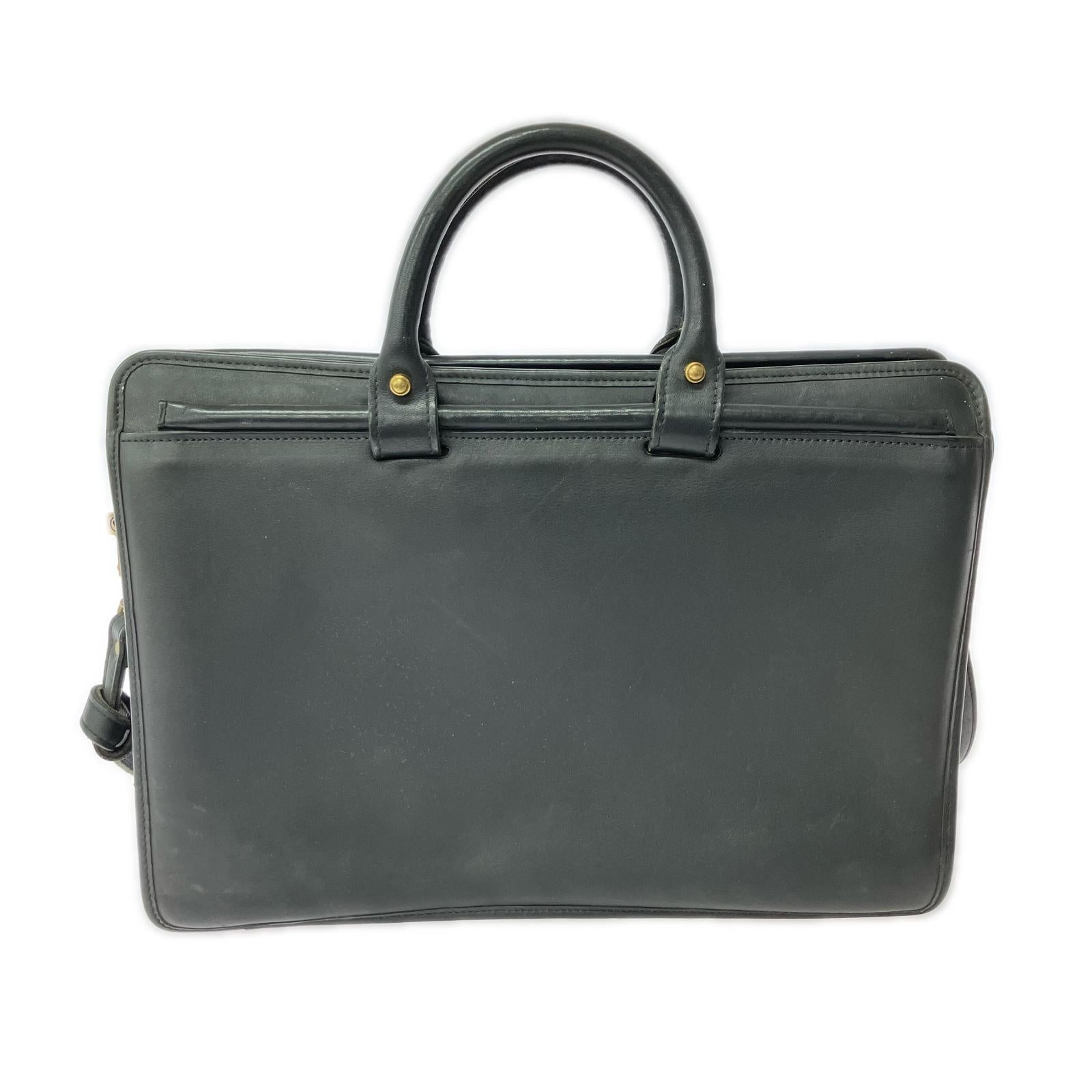 ショルダーバッグ 70s JACK GEORGES 2Way レザー 黒 ブラック