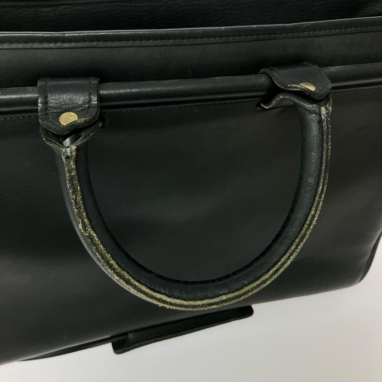 ショルダーバッグ 70s JACK GEORGES 2Way レザー 黒 ブラック