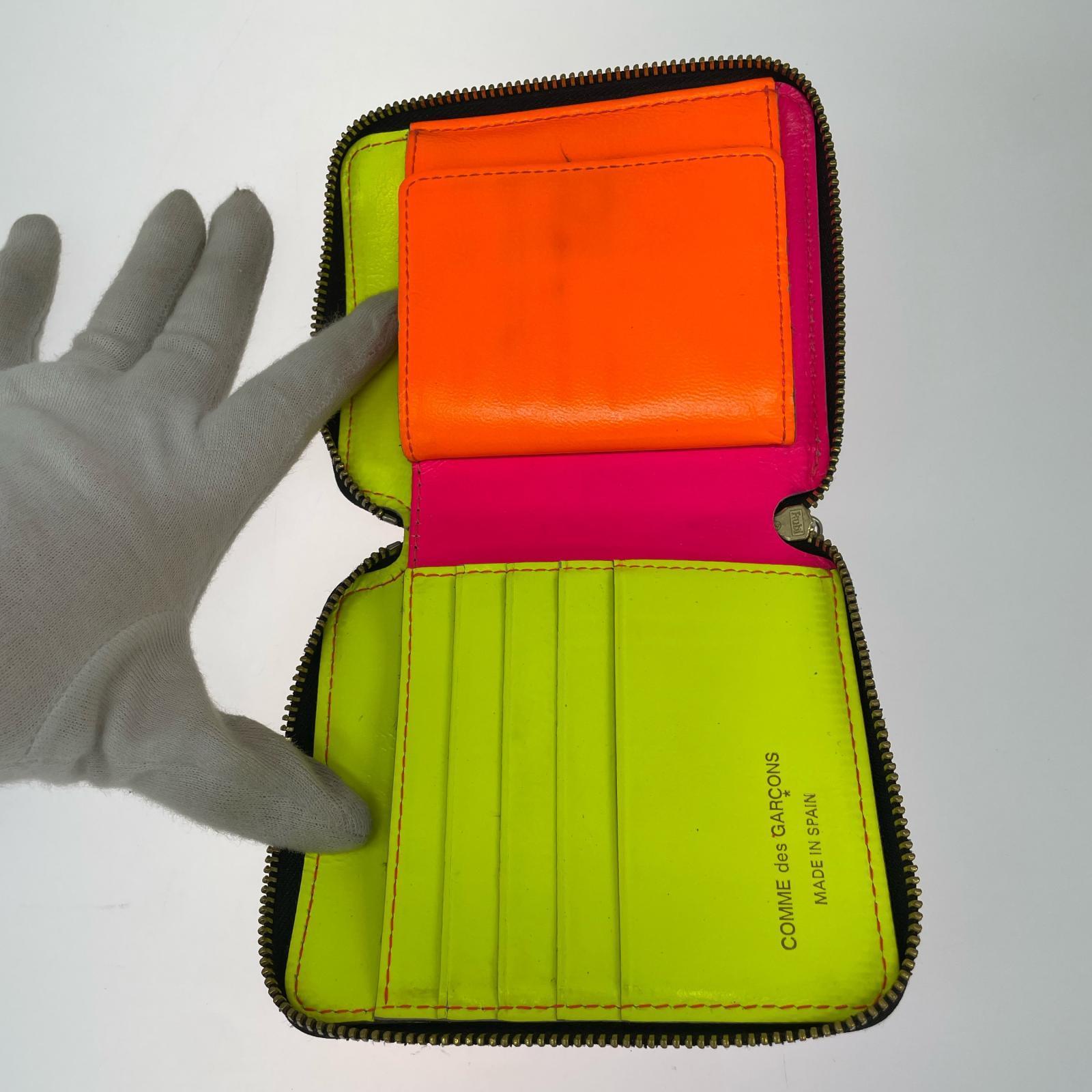 コンパクトウォレット Wallet COMME des GARCONS SUPER FLUO PNK