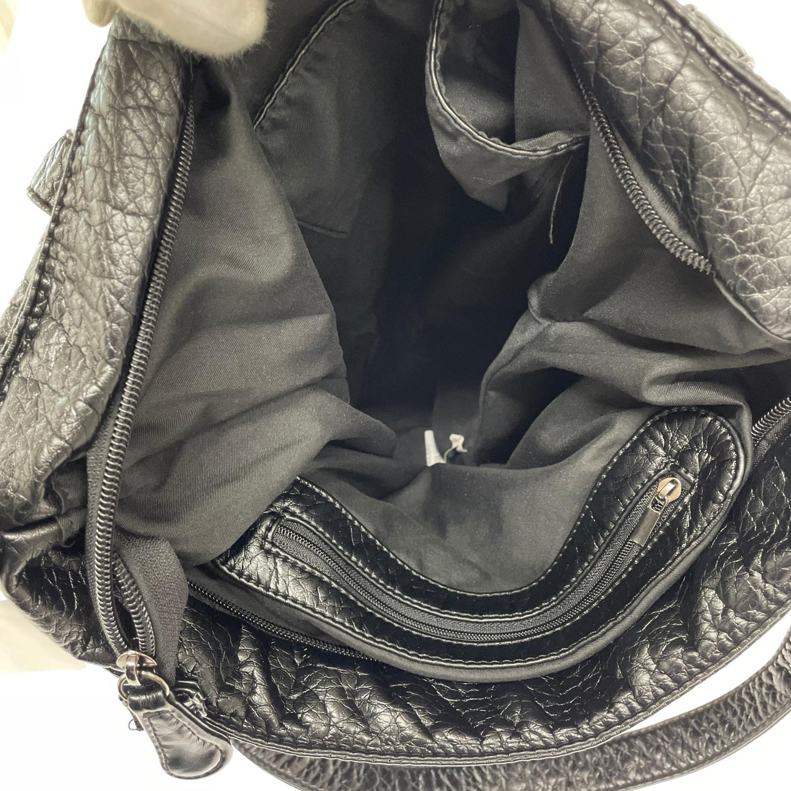 トートバッグ chikashitsu+ エコレザートートバッグ BLK ブラック