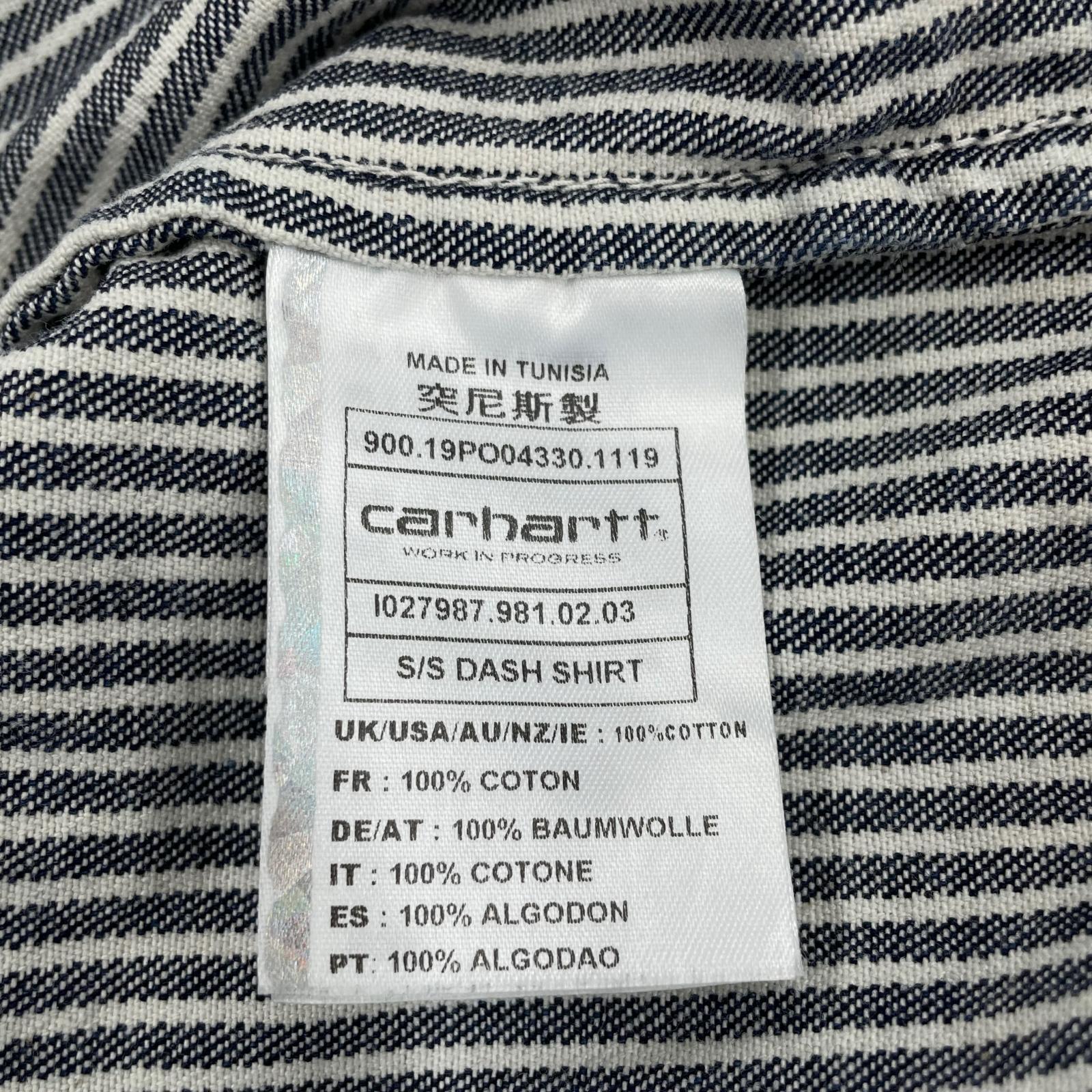 半袖Tシャツ ハーフジップ ヒッコリーストライプ S/Sカットソー M M